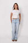 ''TALL'' MID WAIST WIDE LEG JEANS 3808 - LIGHT DENIM