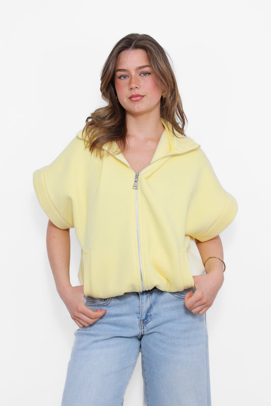ZIPPER SLEEVELESS HOODIE