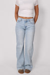 ''TALL'' MID WAIST WIDE LEG JEANS 3808 - LIGHT DENIM