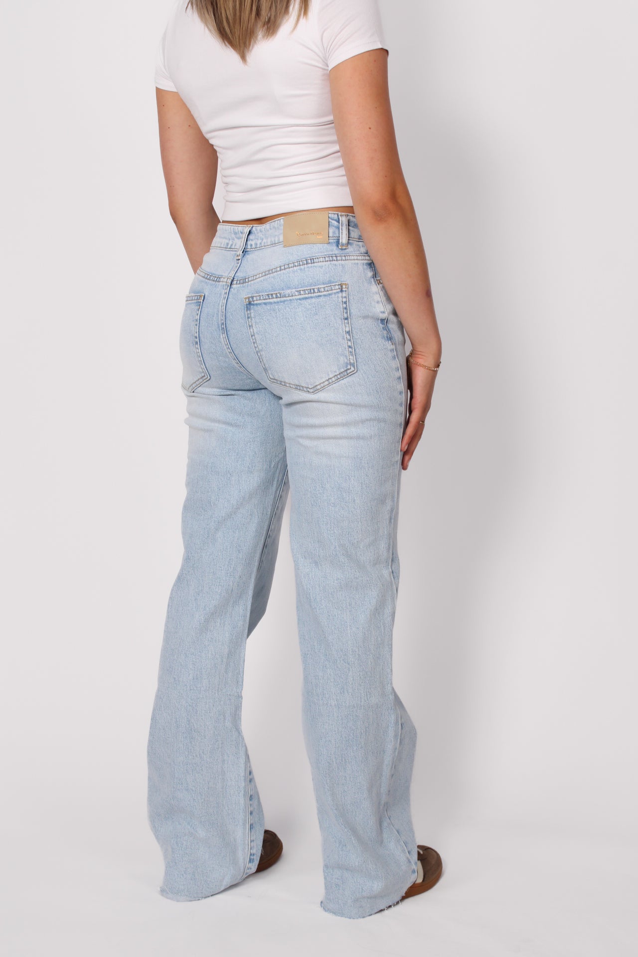 ''TALL'' MID WAIST WIDE LEG JEANS 3808 - LIGHT DENIM