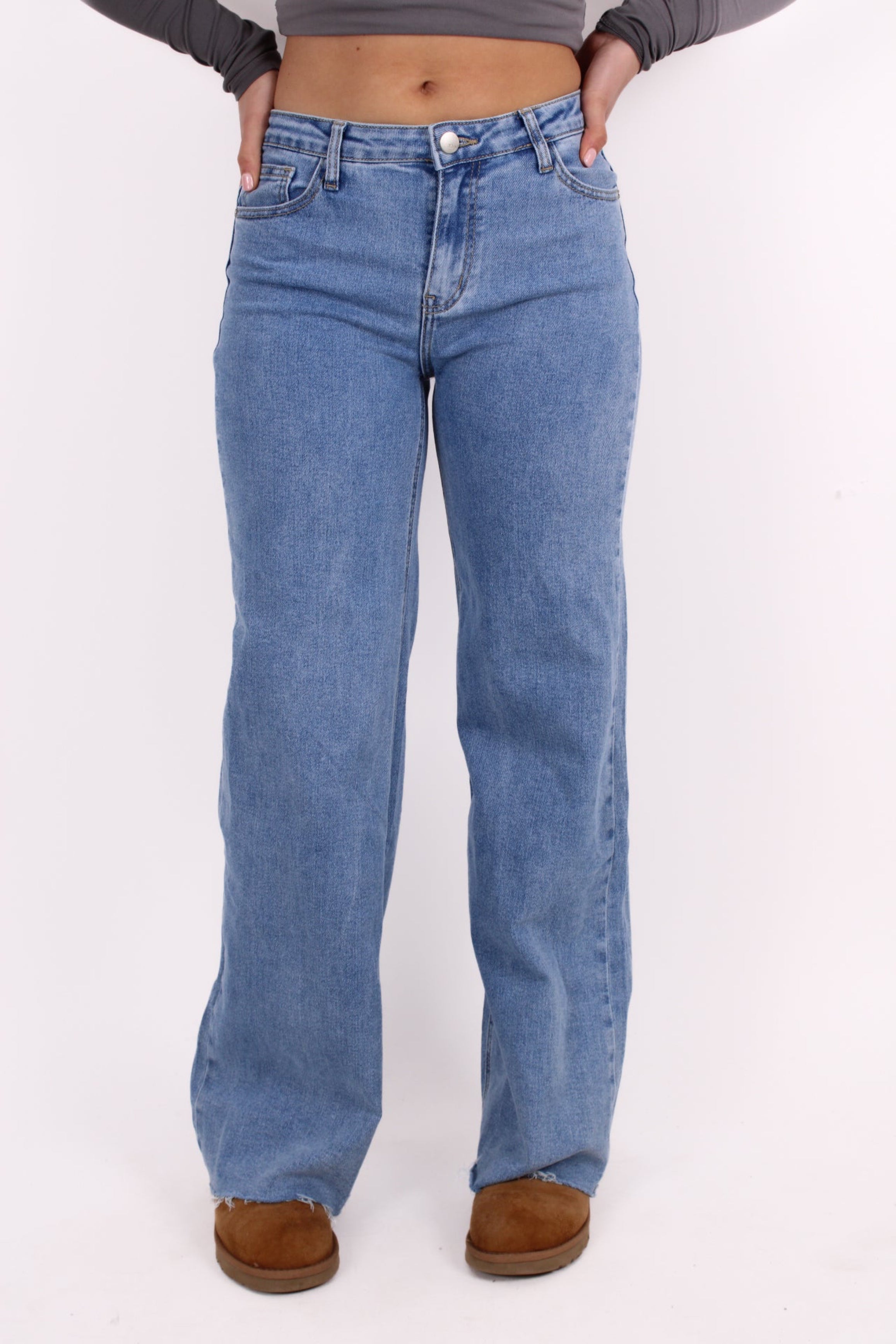 MID WAIST WIDE LEG JEANS 2972 - DENIM
