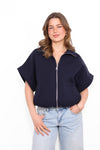 ZIPPER SLEEVELESS HOODIE