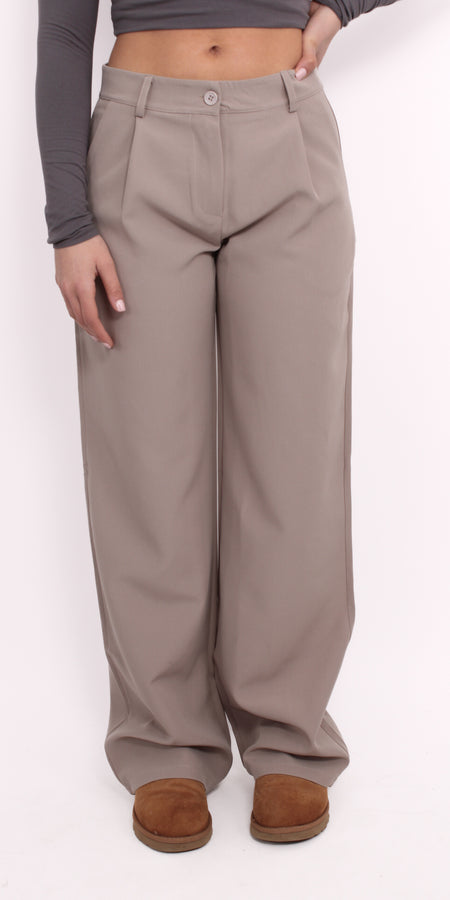 ''TALL'' MID WAIST TROUSER 727 - LIGHT TAUPE
