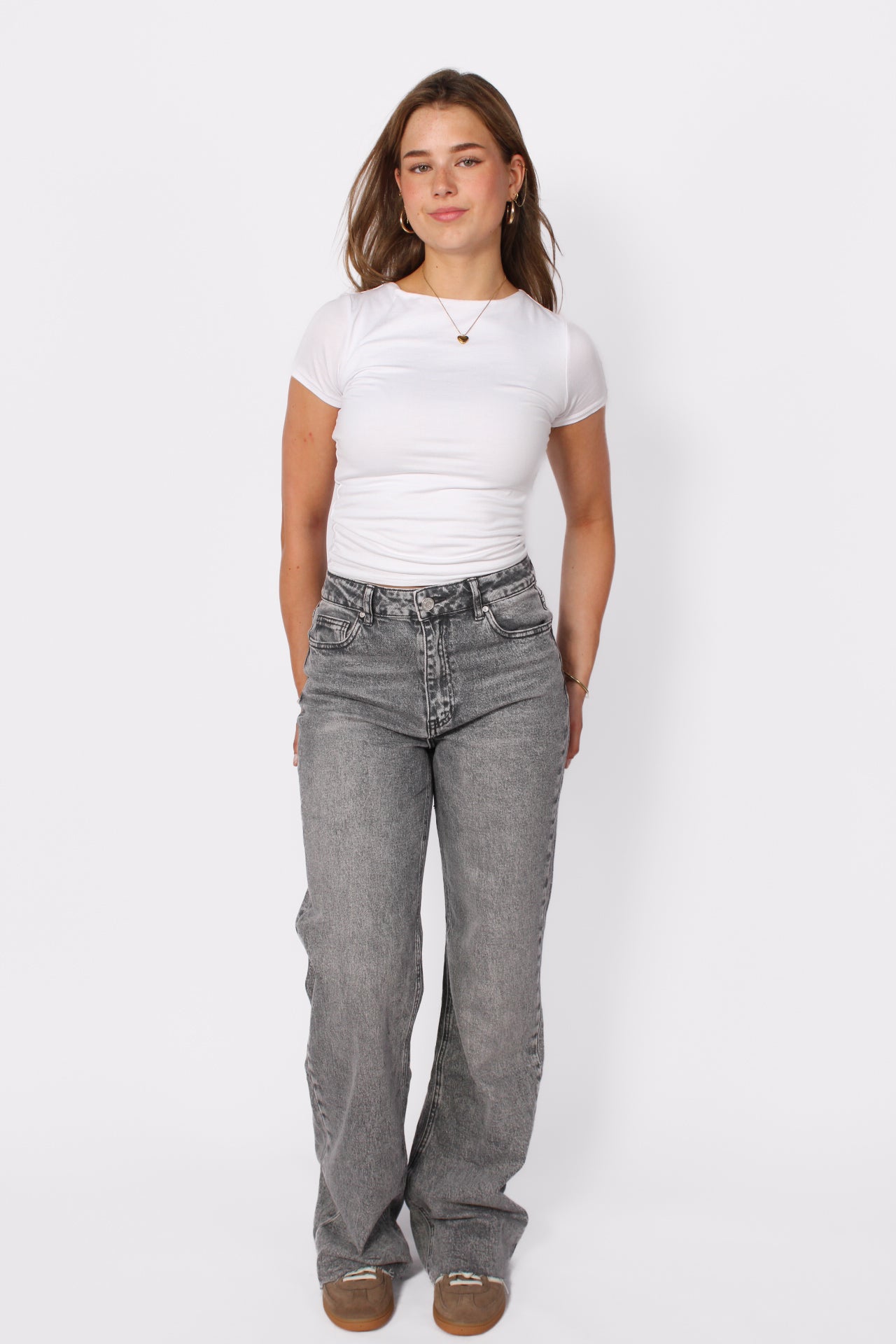 ''TALL'' WIDE LEG JEANS 3636-5 - GRAY