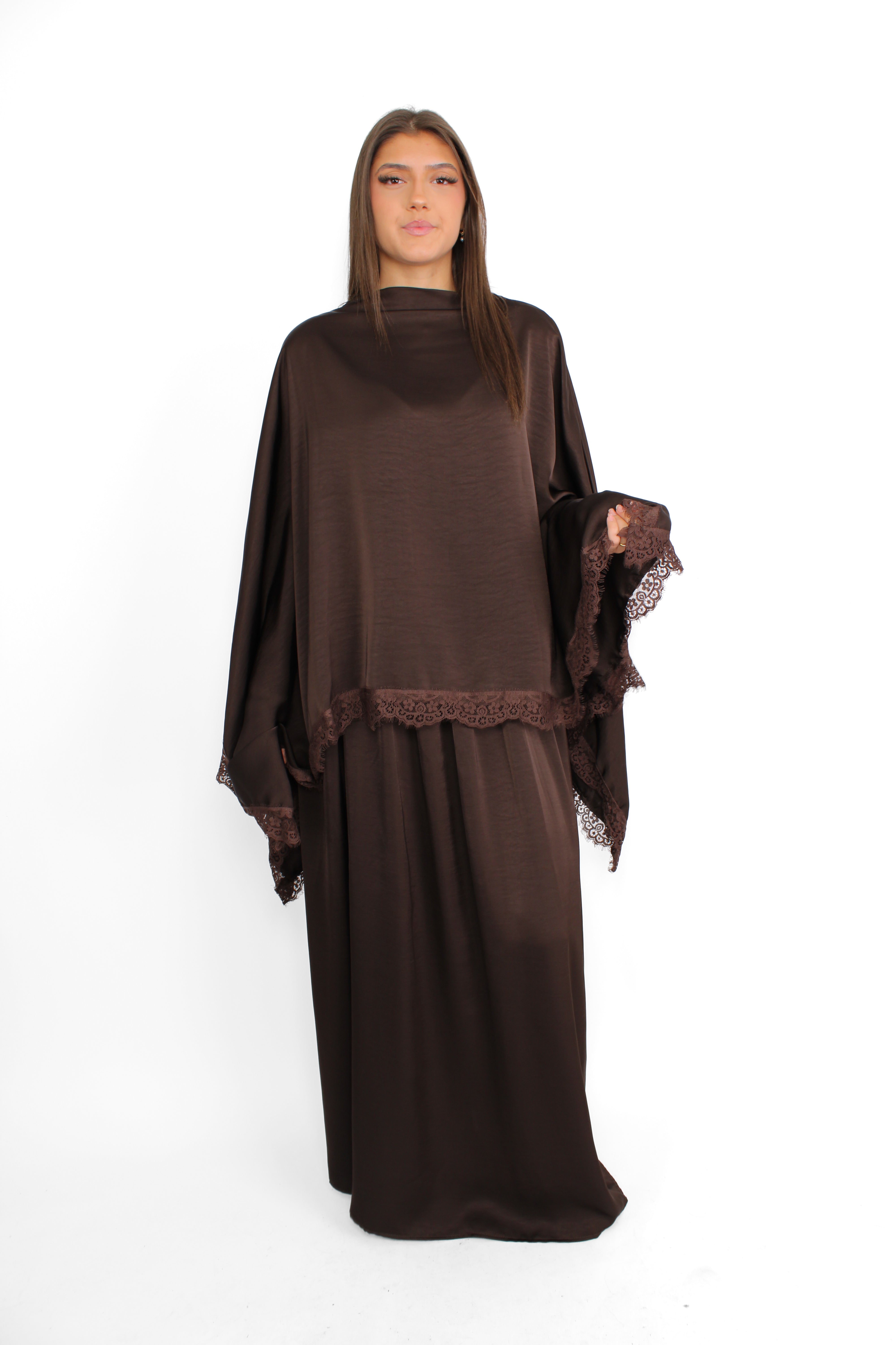 AZRA LACE SET - BROWN