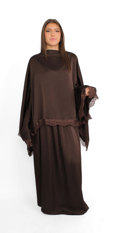 AZRA LACE SET - BROWN