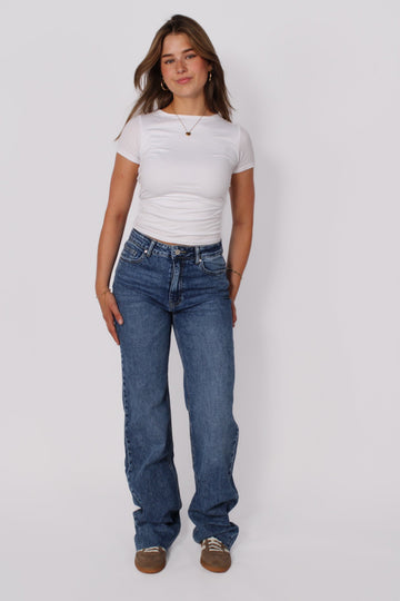 ''EXTRA TALL'' WIDE LEG JEANS 3806-2 - DARK DENIM