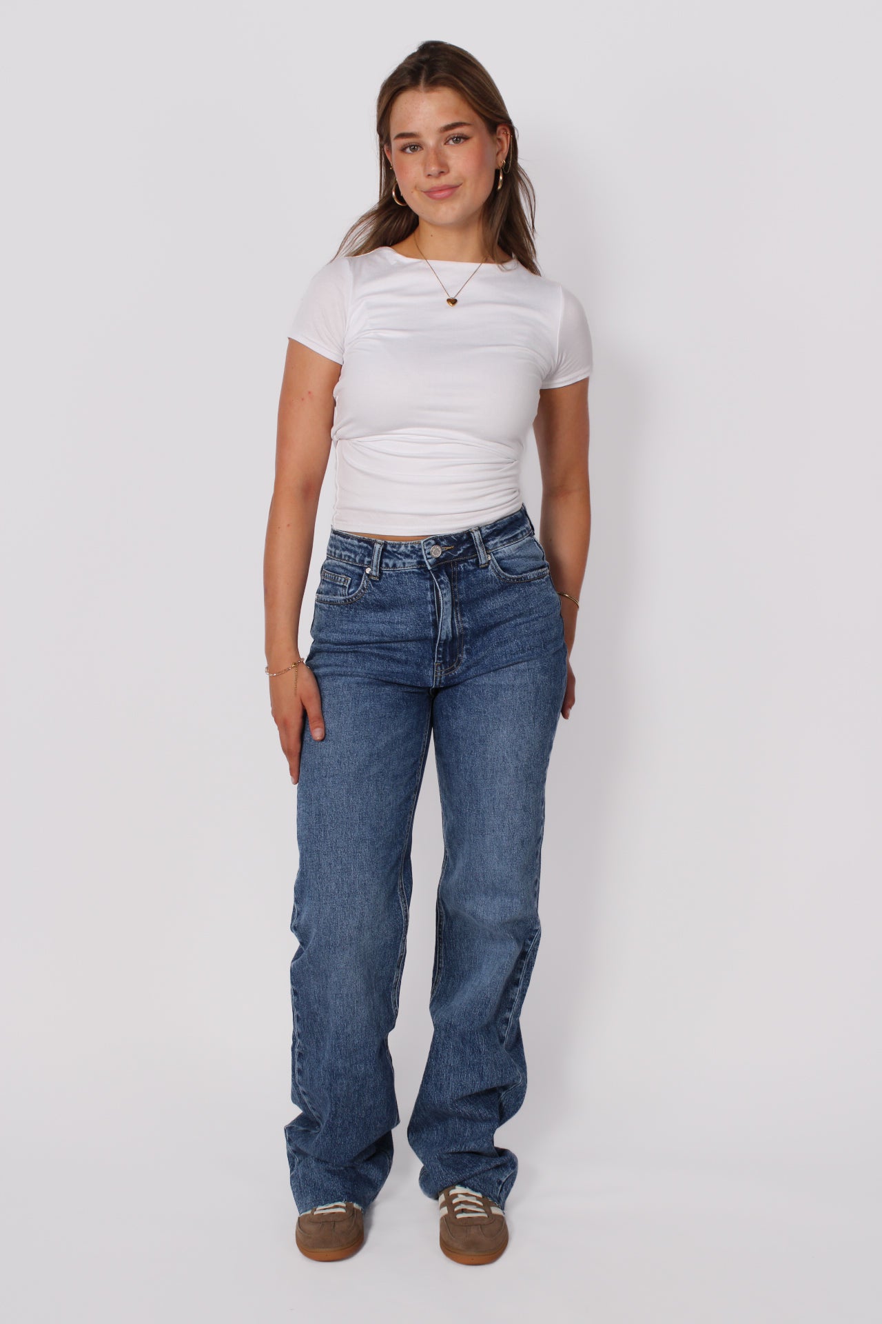 ''EXTRA TALL'' WIDE LEG JEANS 3806-2 - DARK DENIM