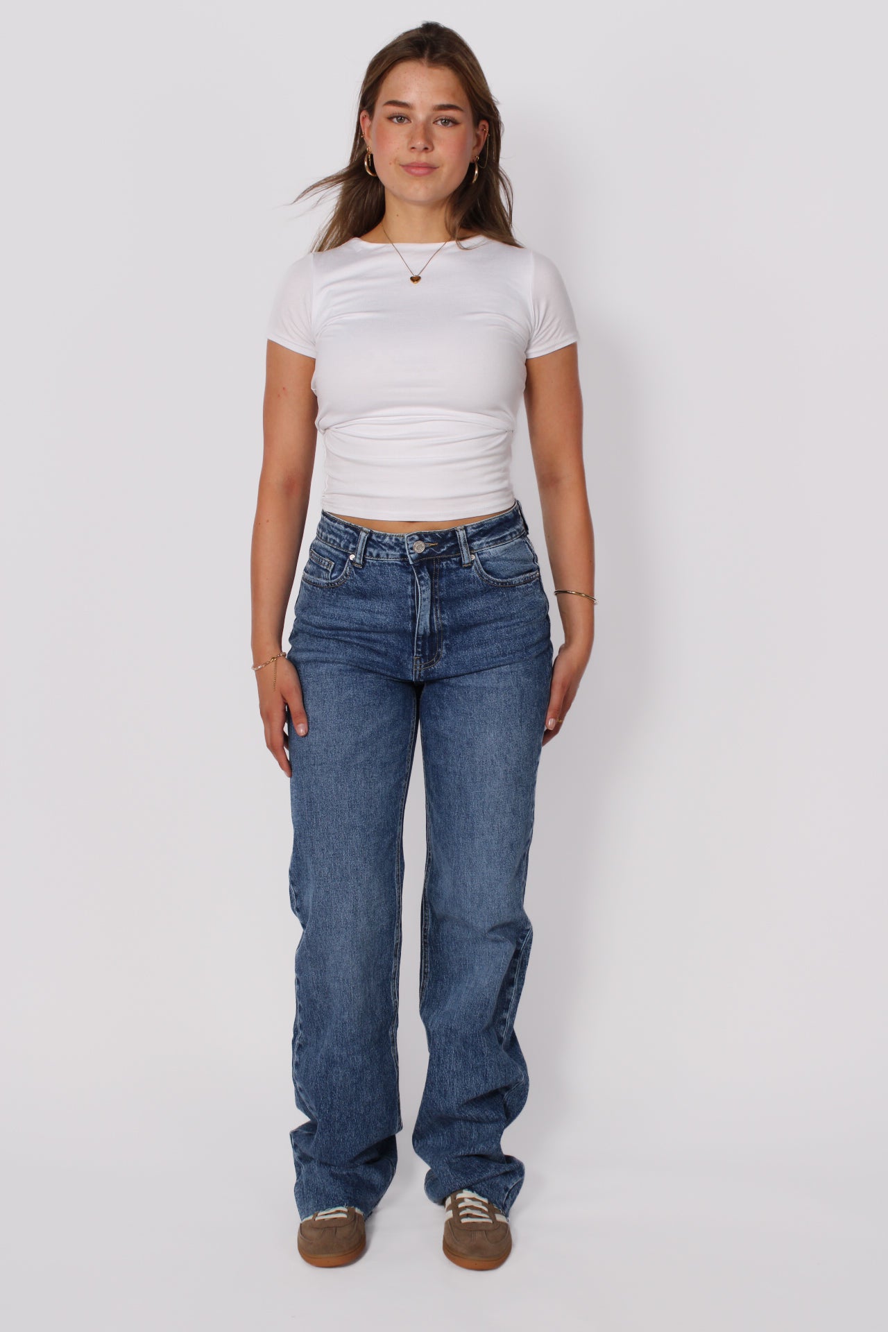 ''EXTRA TALL'' WIDE LEG JEANS 3806-2 - DARK DENIM