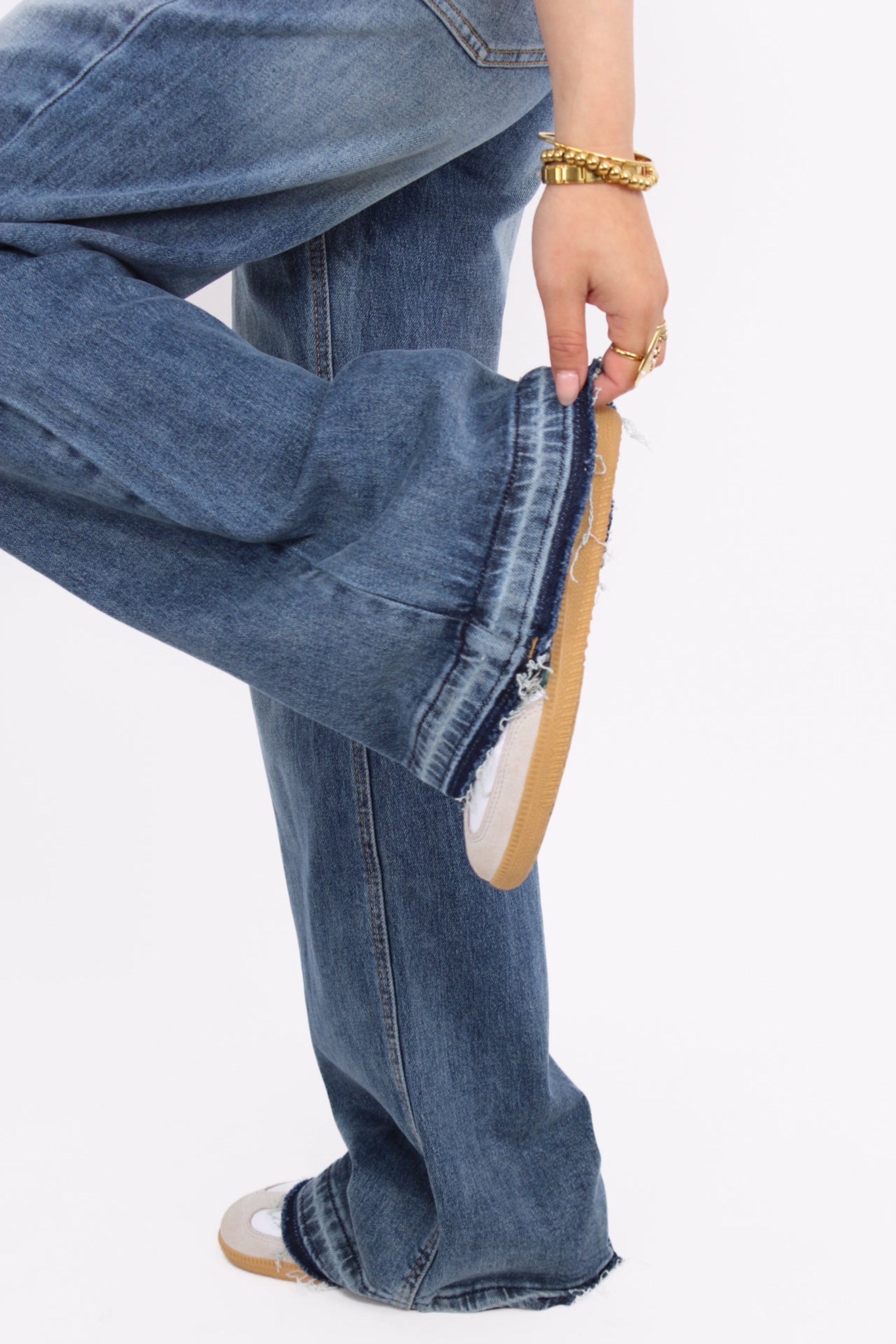 WIDE LEG JEANS 6038 - MID DENIM