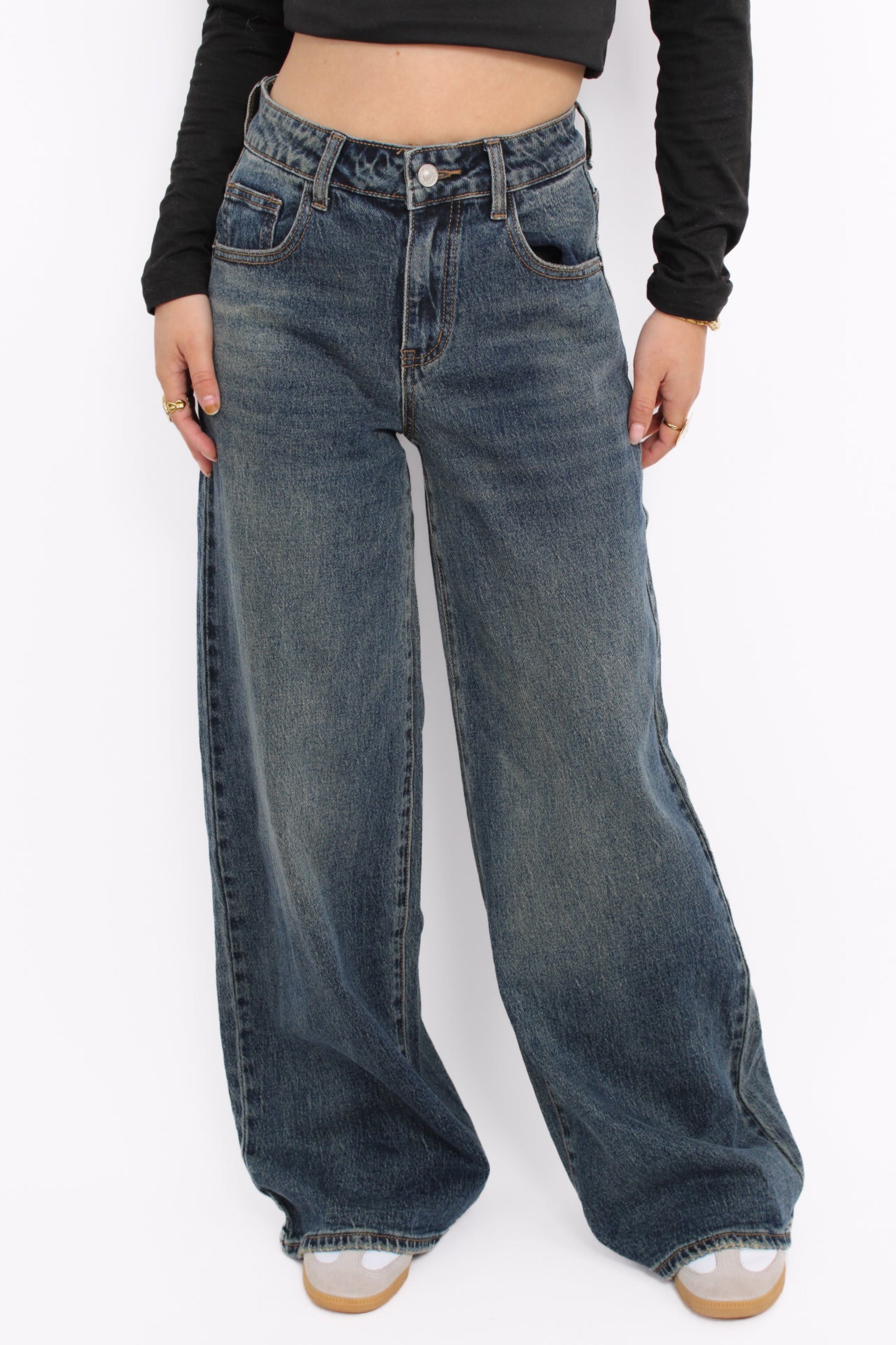 BAGGY JEANS 3003 - MID DENIM VINTAGE WASH