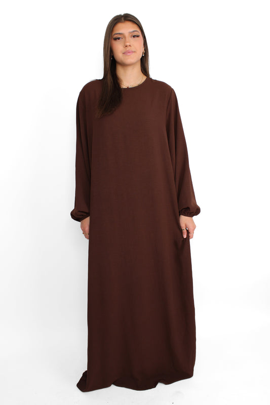 ''TALL'' BASIC ABAYA - BROWN
