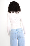 LACE CRUSH TOP - WHITE