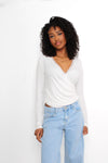 LACE CRUSH TOP - WHITE