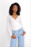 LACE CRUSH TOP - WHITE