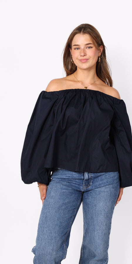 CHEEKY SHOULDER TOP 13206 - NAVY