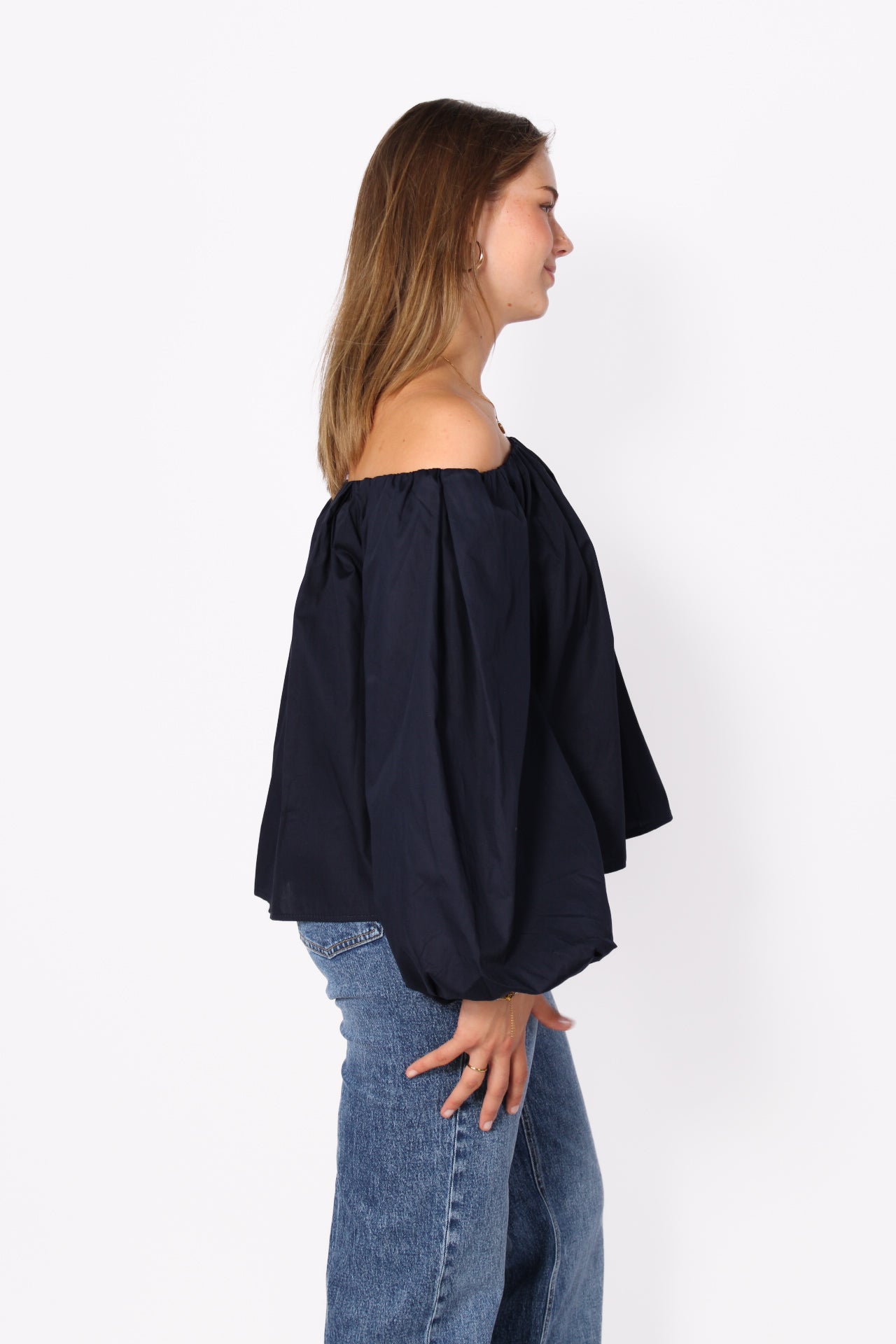 CHEEKY SHOULDER TOP 13206 - NAVY