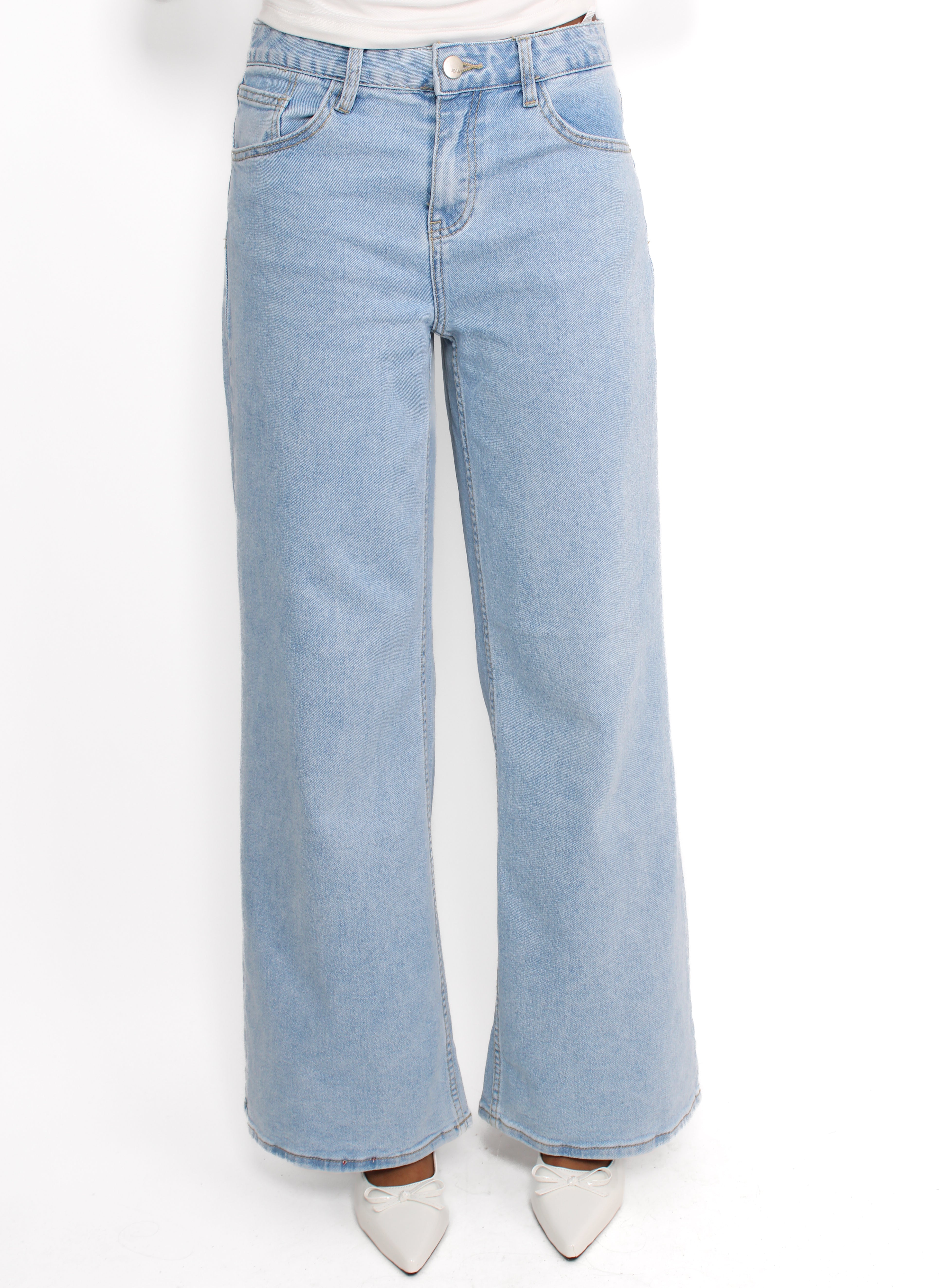 WIDE LEG JEANS MID WAIST 3009 - DENIM