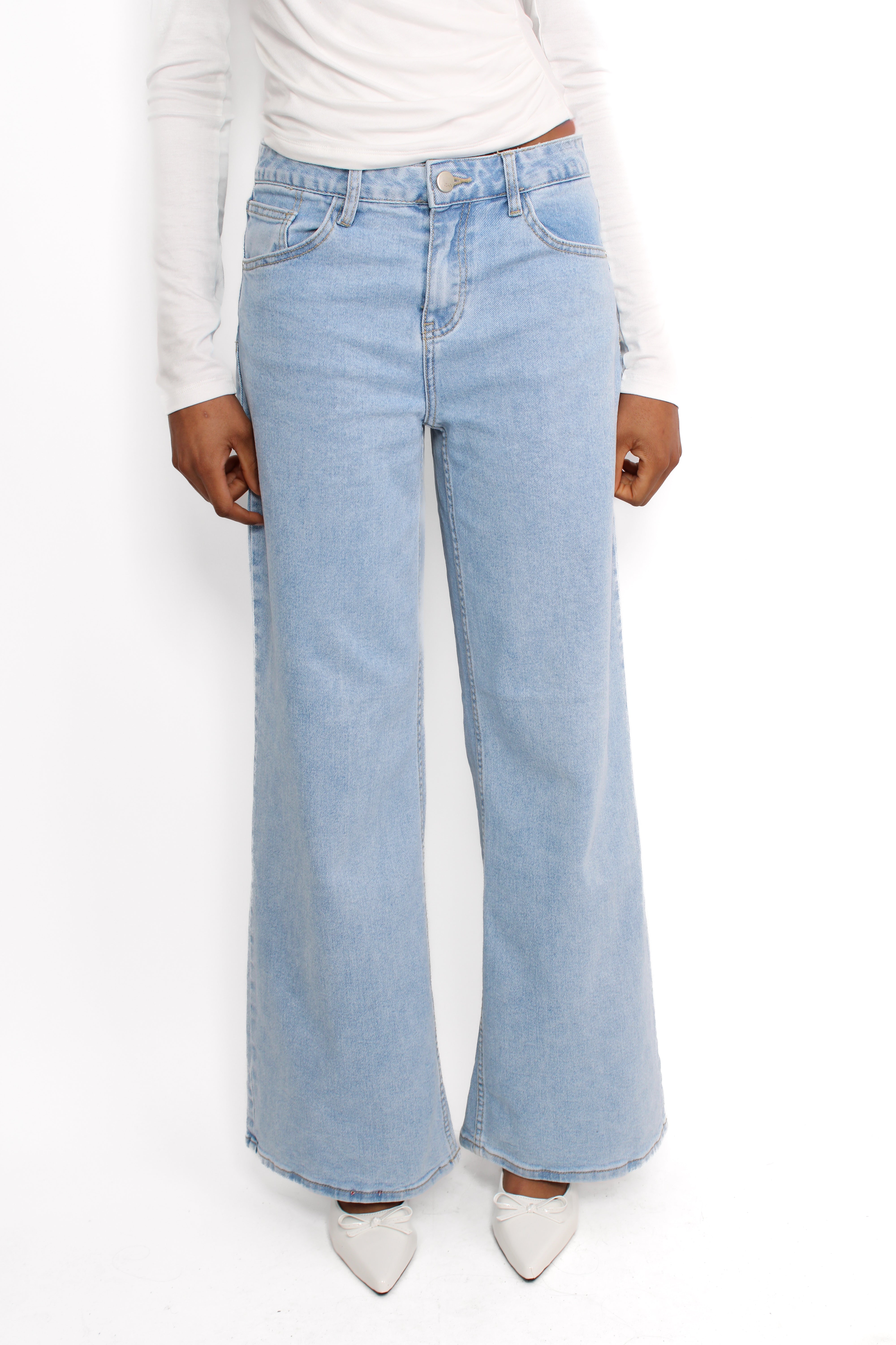WIDE LEG JEANS MID WAIST 3009 - DENIM