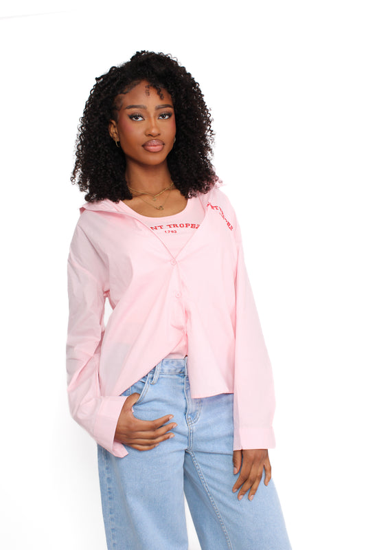 SAINT TROPEZ TOP BLOUSE - PINK