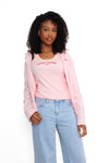 SAINT TROPEZ TOP BLOUSE - PINK