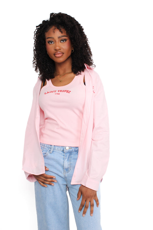 SAINT TROPEZ TOP BLOUSE - PINK