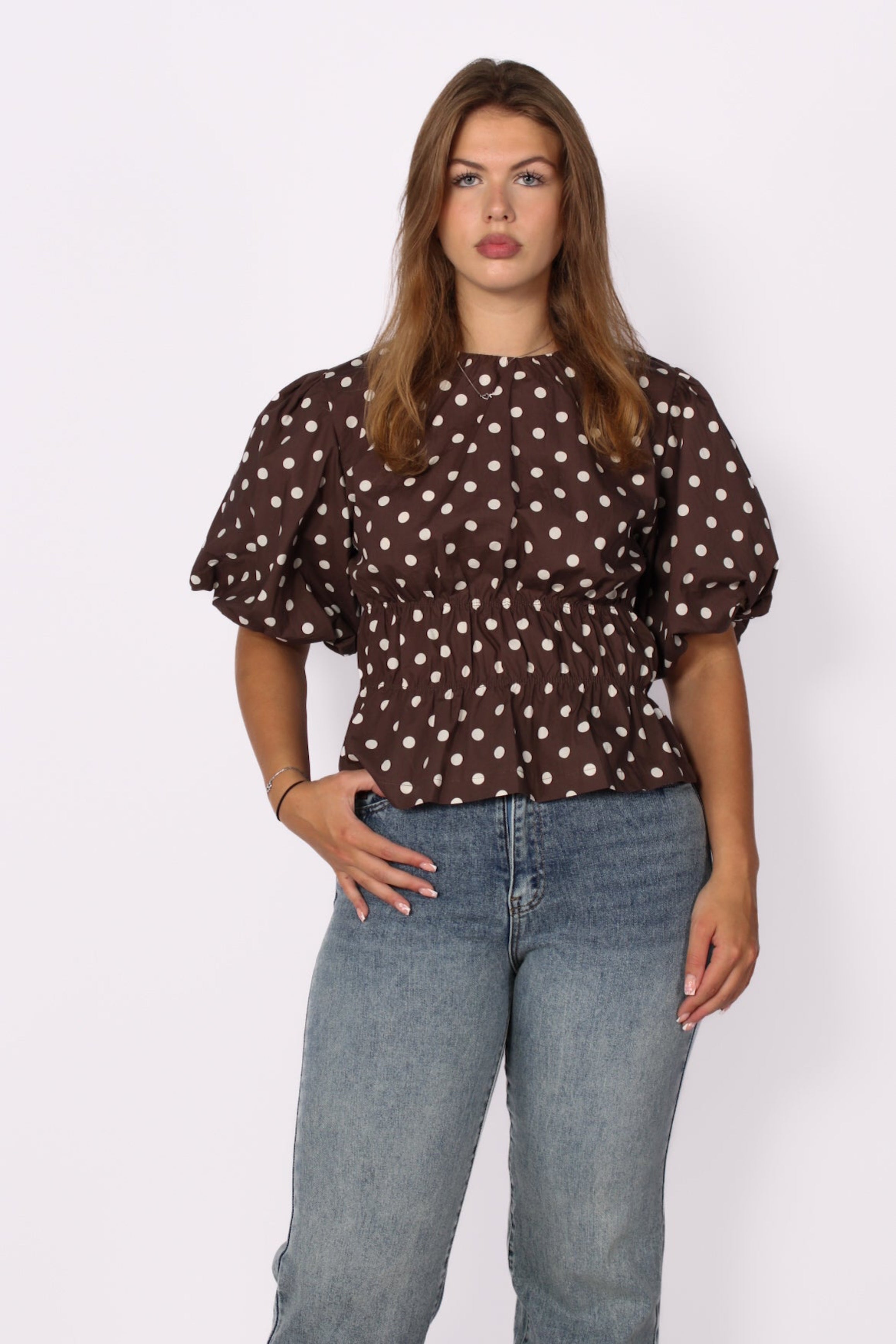 POLKA TOP 14715 - BROWN