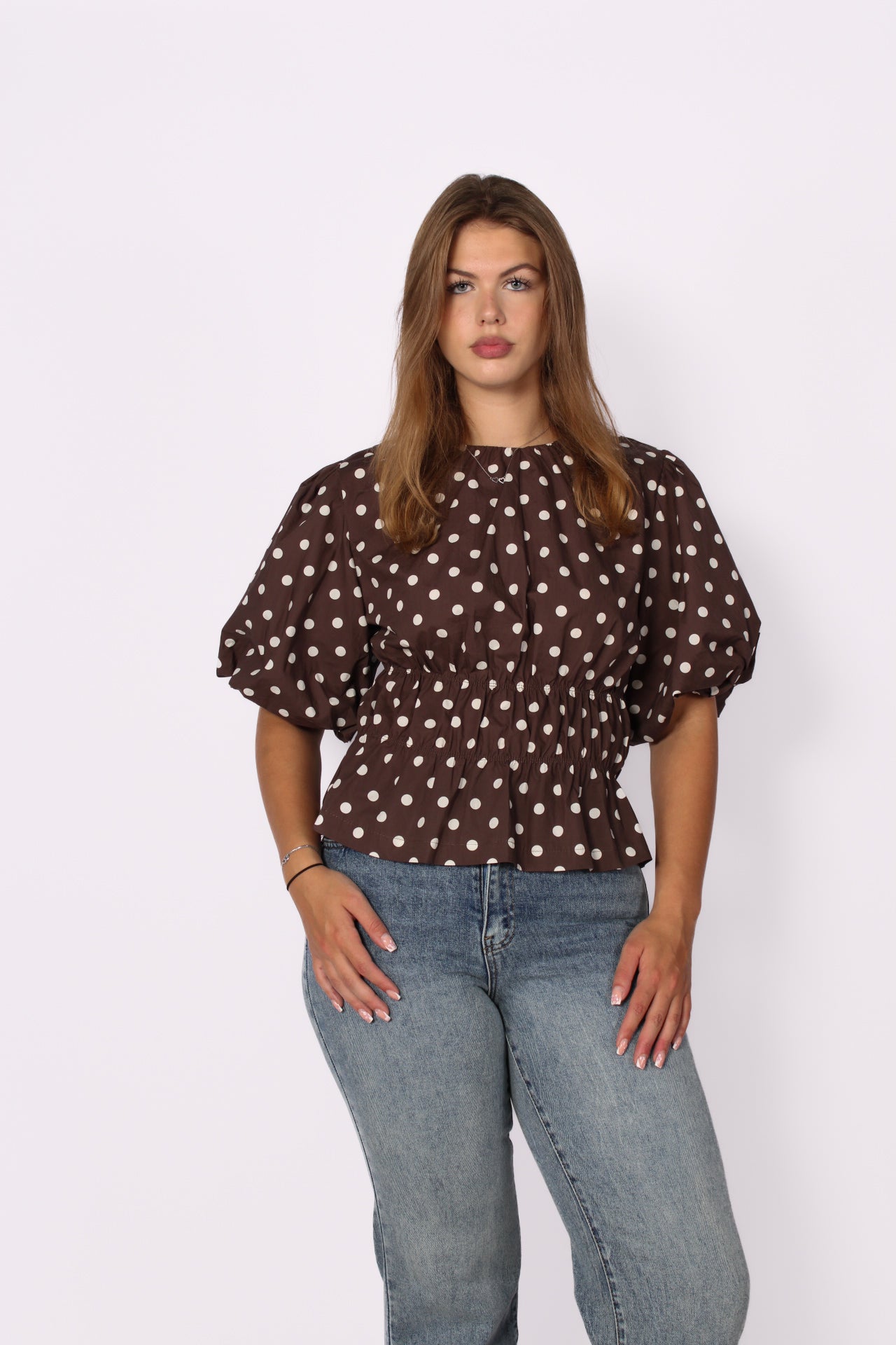 POLKA TOP 14715 - BROWN