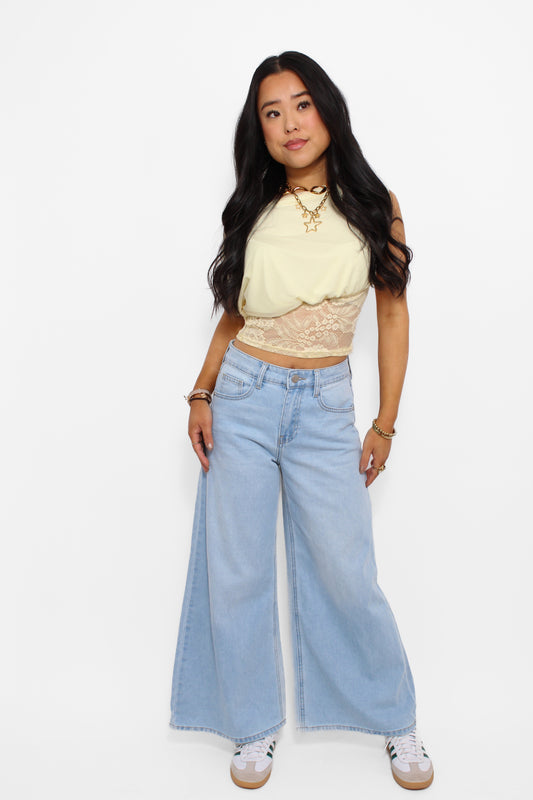 ''PETITE'' PALAZZO JEANS
