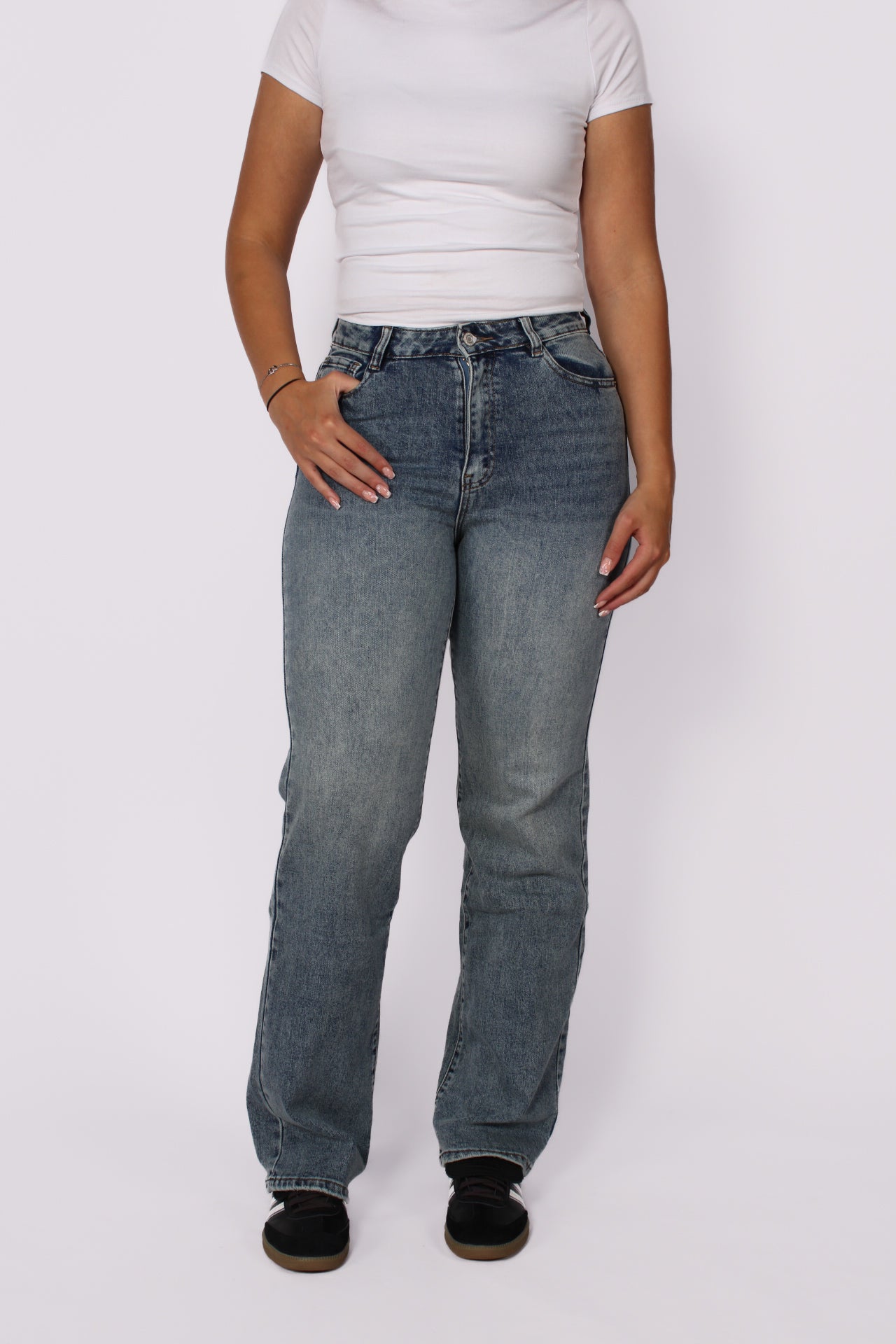 ''TALL'' MID WAIST STRAIGHT LEG JEANS 6270-1 - DENIM