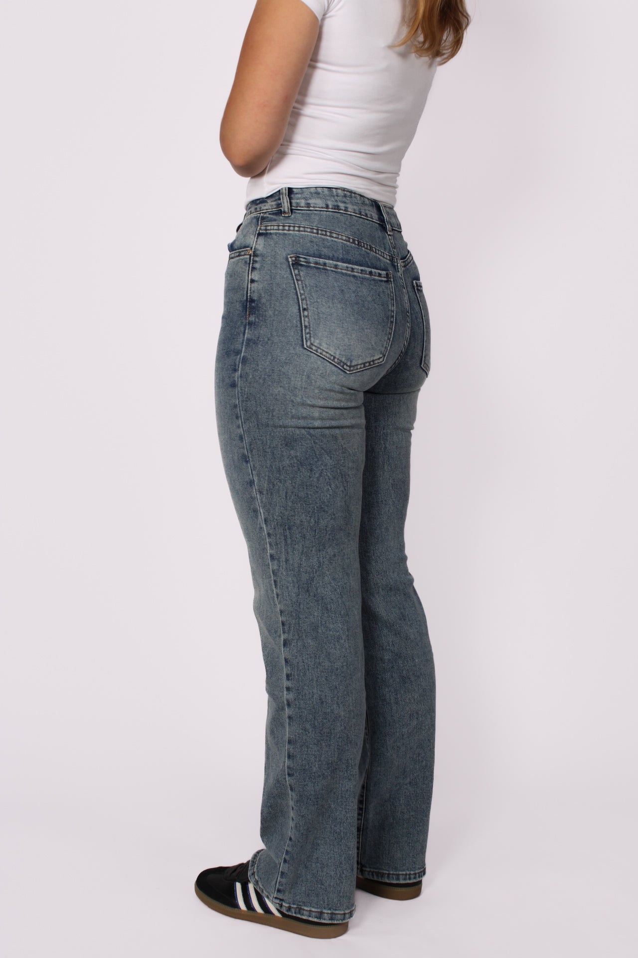 ''TALL'' MID WAIST STRAIGHT LEG JEANS 6270-1 - DENIM