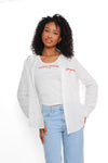 SAINT TROPEZ TOP BLOUSE - WHITE