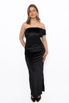 VELVET GLOW DRESS - BLACK