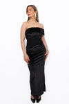 VELVET GLOW DRESS - BLACK