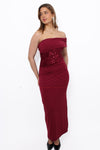 TAKE ME OUT DRESS - BORDEAUX
