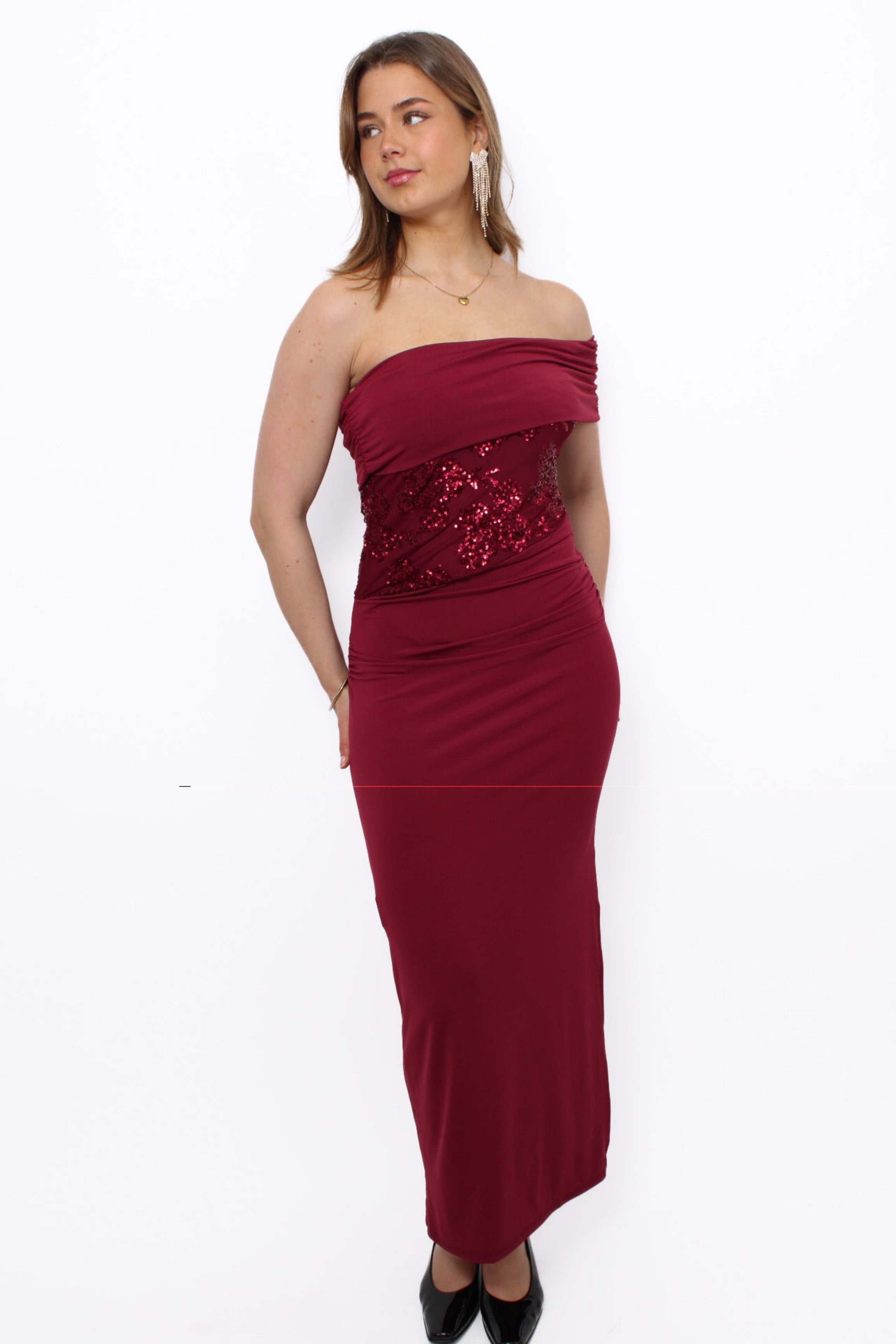 TAKE ME OUT DRESS - BORDEAUX