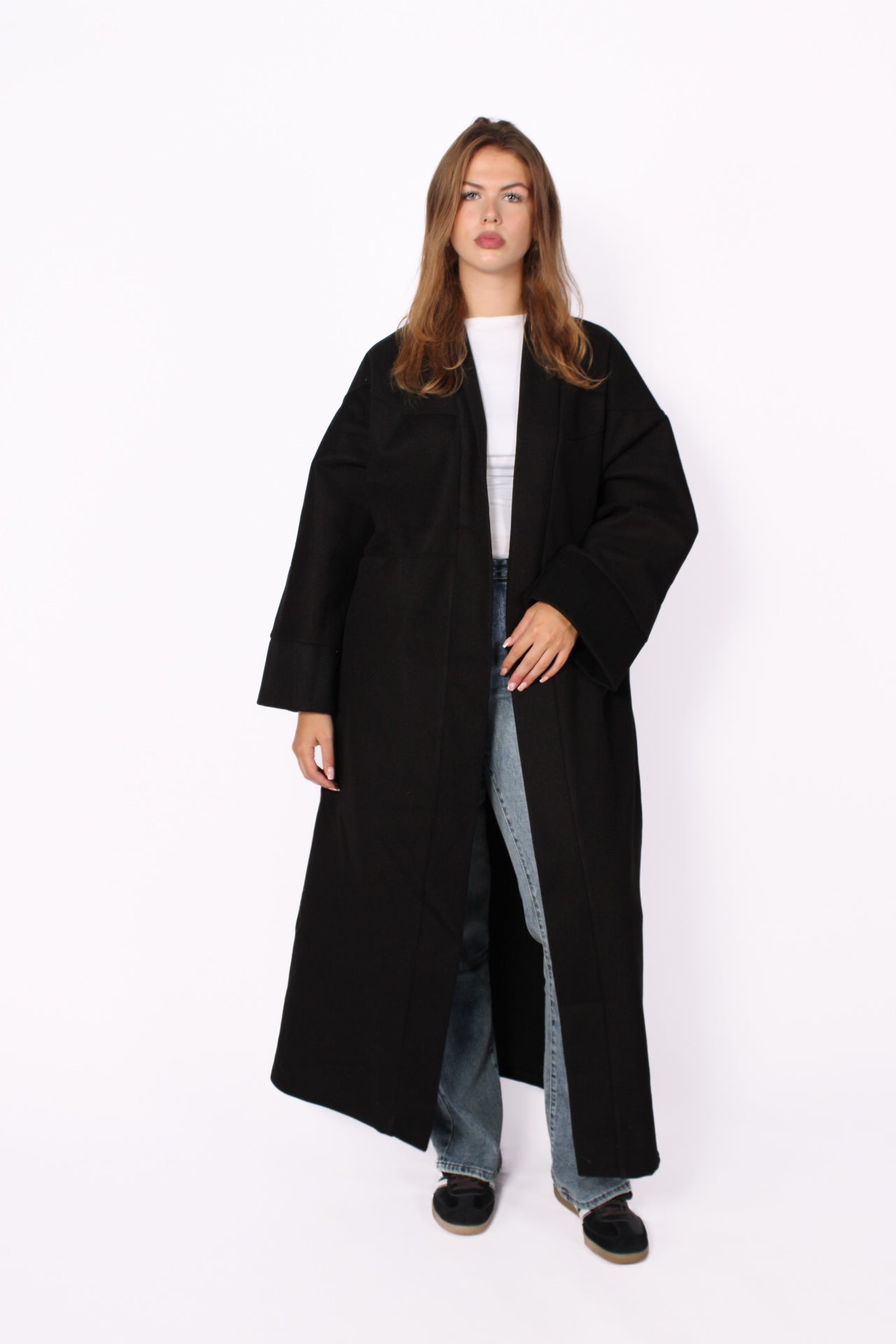 “TALL” NYLA KIMONO - BLACK