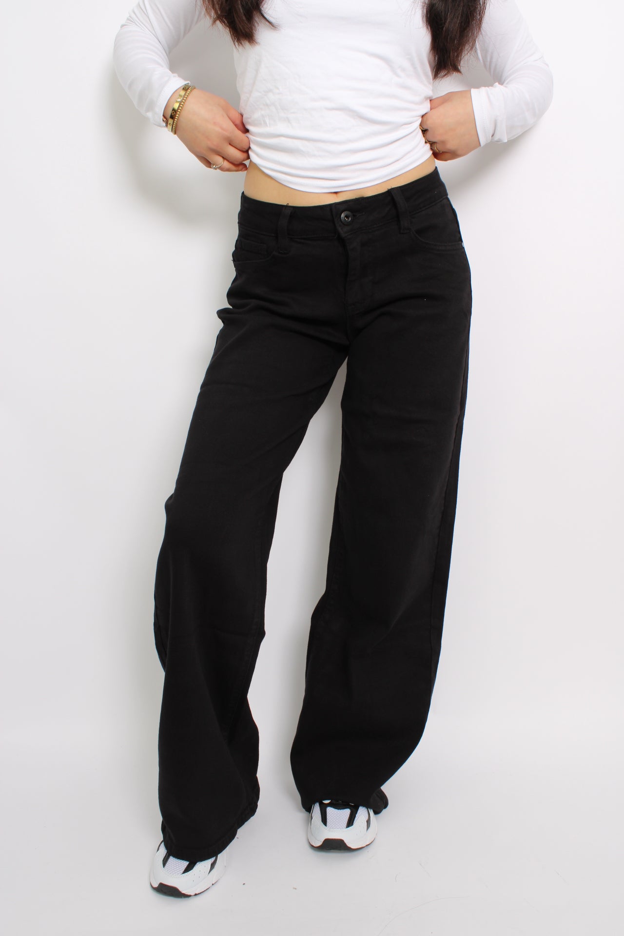 LOW WAIST DAD FIT JEANS 265-36 - BLACK
