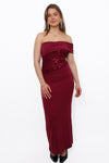 TAKE ME OUT DRESS - BORDEAUX