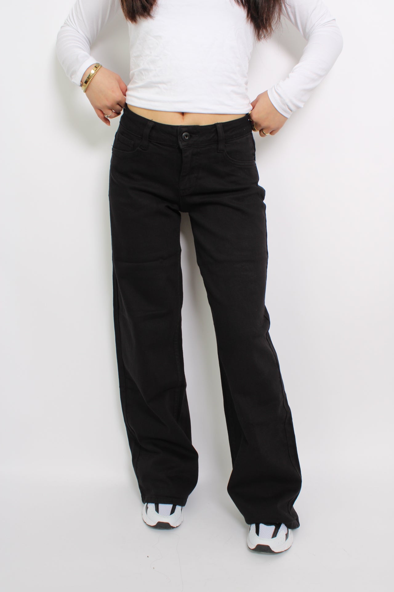 LOW WAIST DAD FIT JEANS 265-36 - BLACK