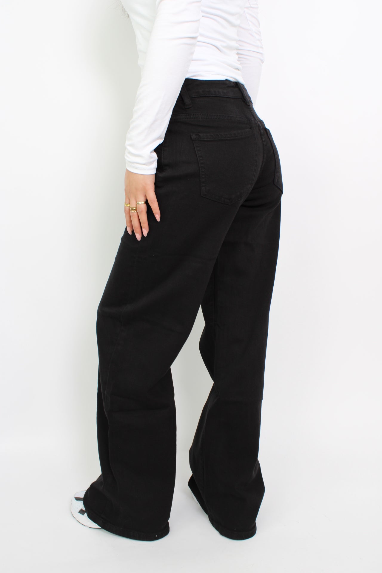 LOW WAIST DAD FIT JEANS 265-36 - BLACK