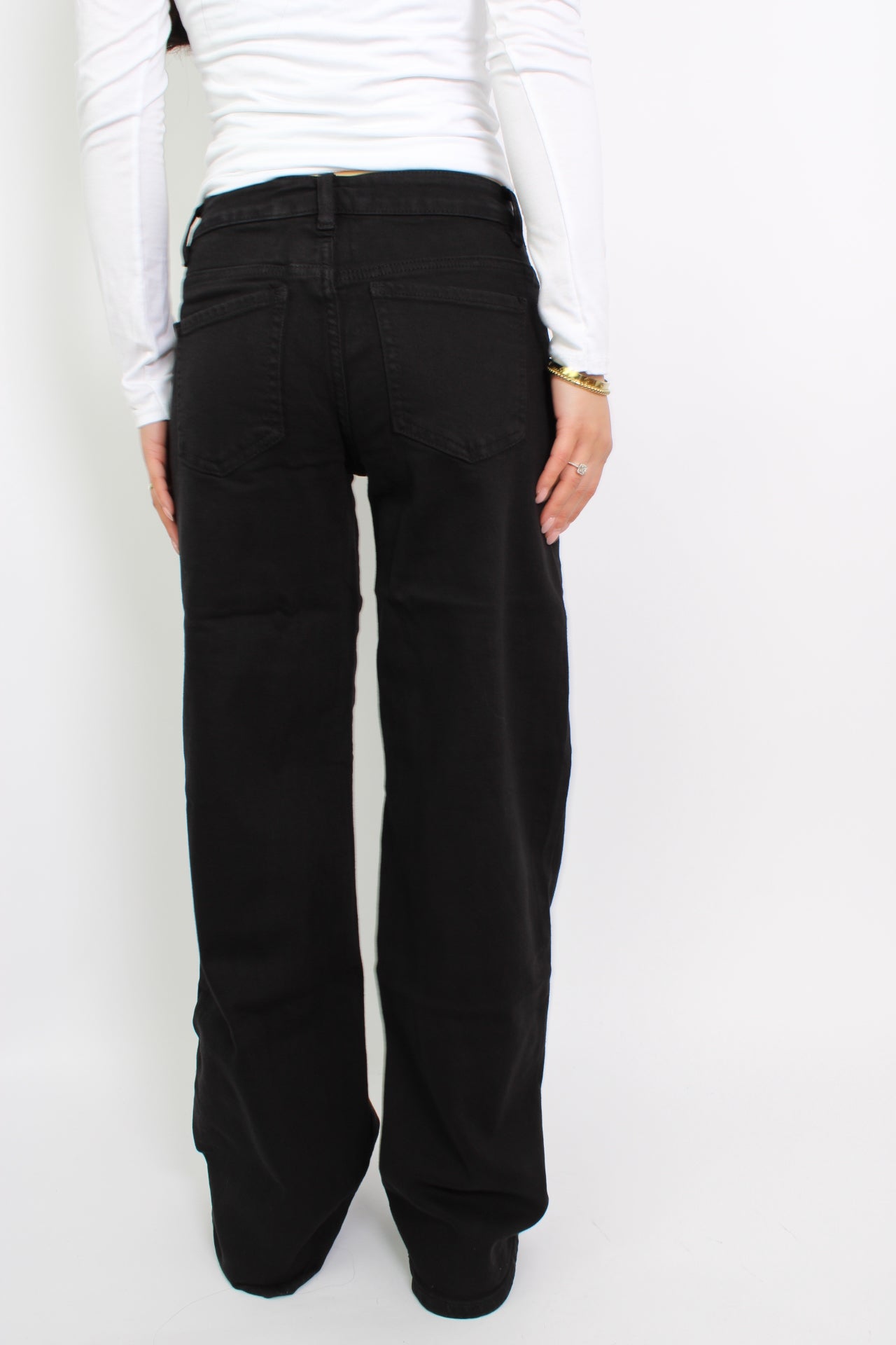 LOW WAIST DAD FIT JEANS 265-36 - BLACK