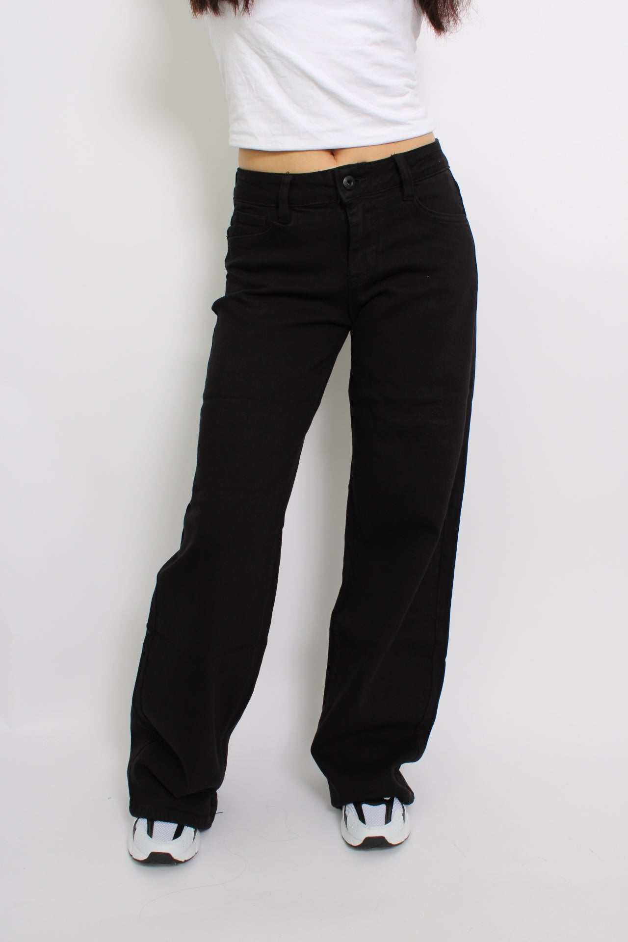 LOW WAIST DAD FIT JEANS 265-36 - BLACK
