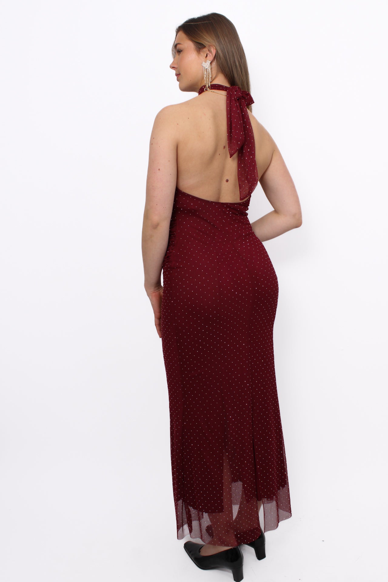 AFTER MIDNIGHT DRESS - BORDEAUX