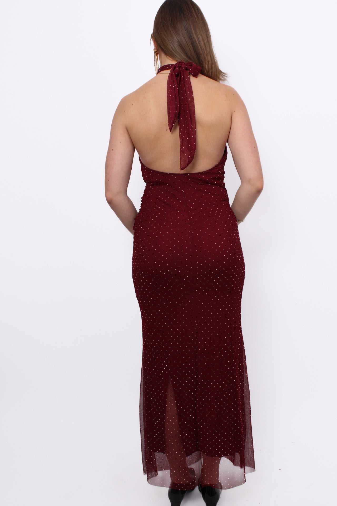 AFTER MIDNIGHT DRESS - BORDEAUX