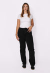 ''TALL'' MID WAIST STRAIGHT LEG JEANS 6270-8 - BLACK