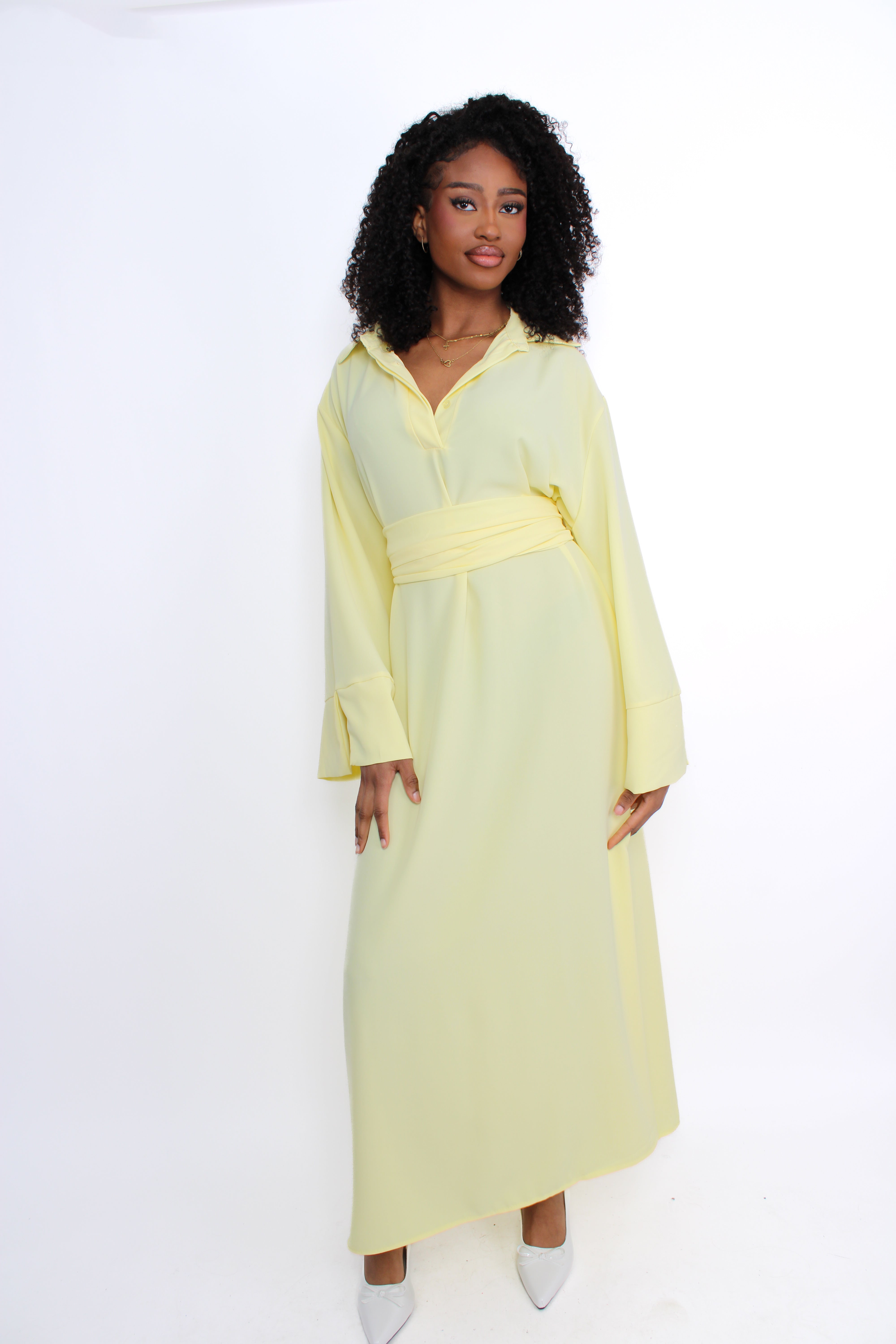 RABIA DRESS - BUTTER YELLOW