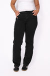 ''TALL'' MID WAIST STRAIGHT LEG JEANS 6270-8 - BLACK