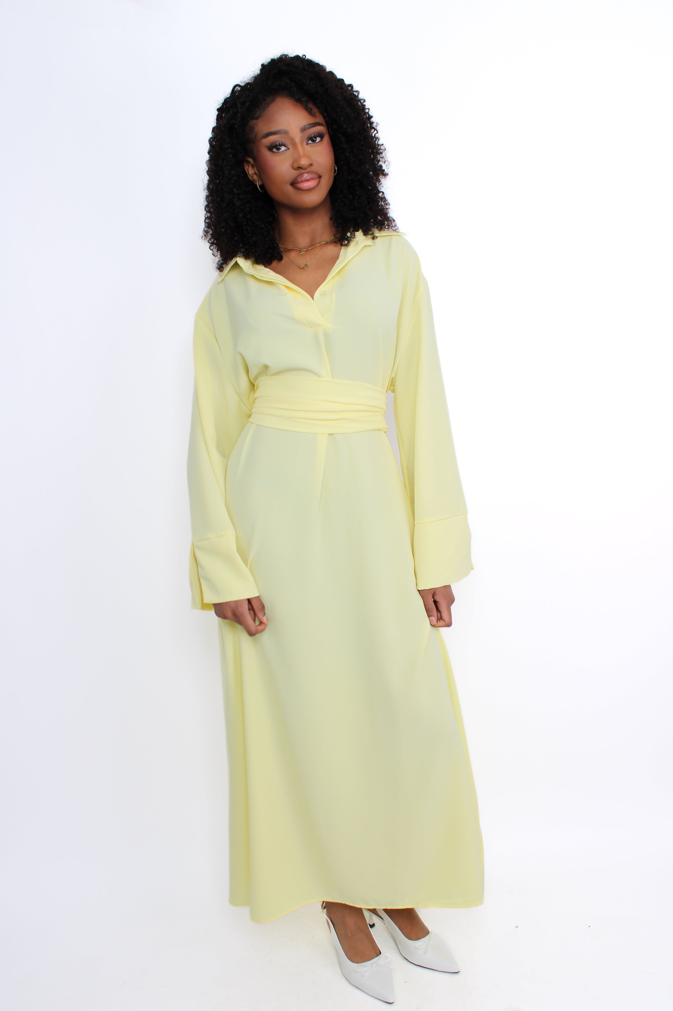 RABIA DRESS - BUTTER YELLOW