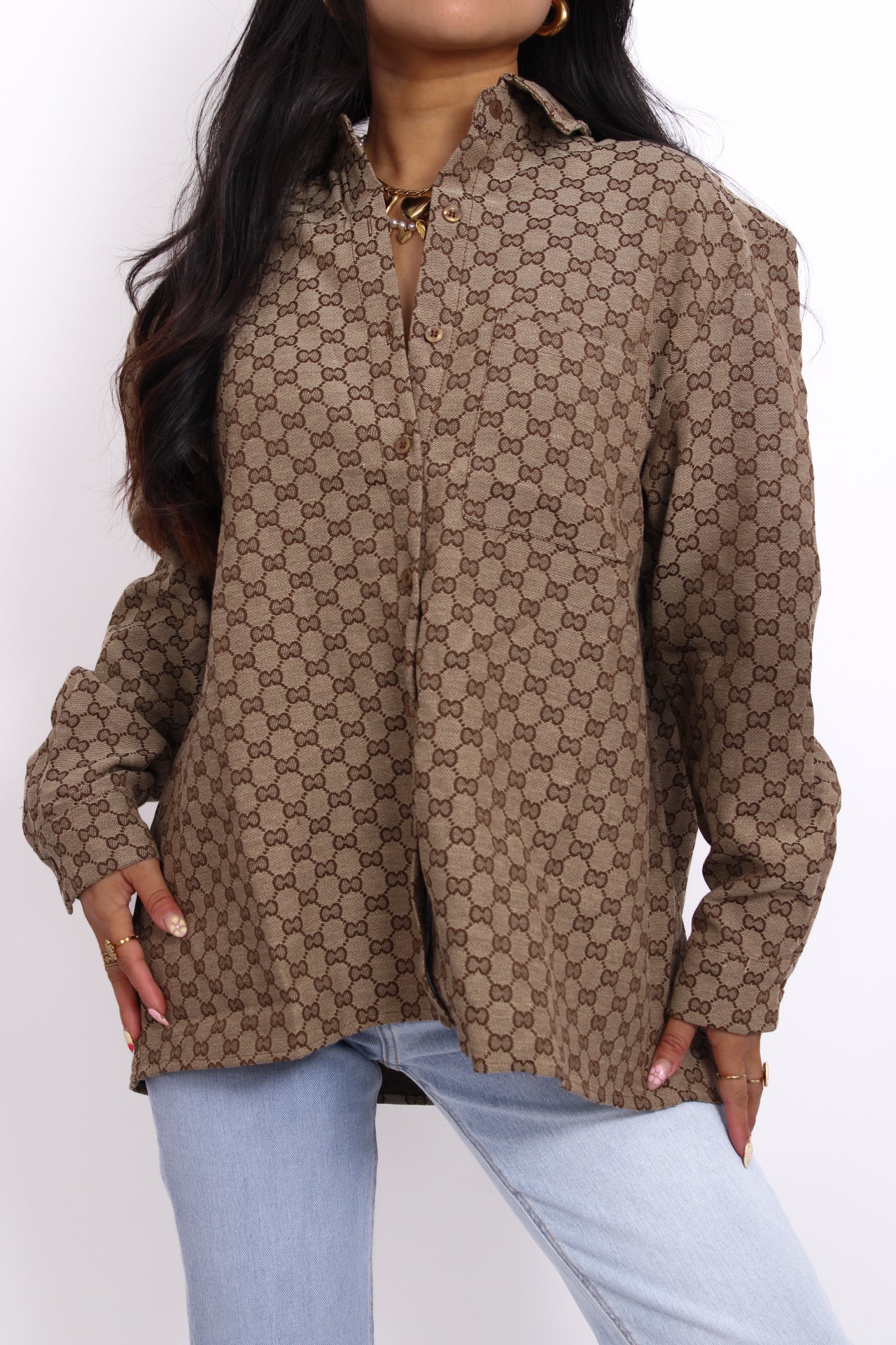CLOVER BLOUSE - BROWN